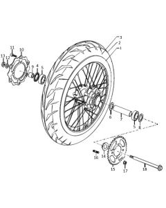 Sinnis Scrambler 125 (C28) Rear Wheel